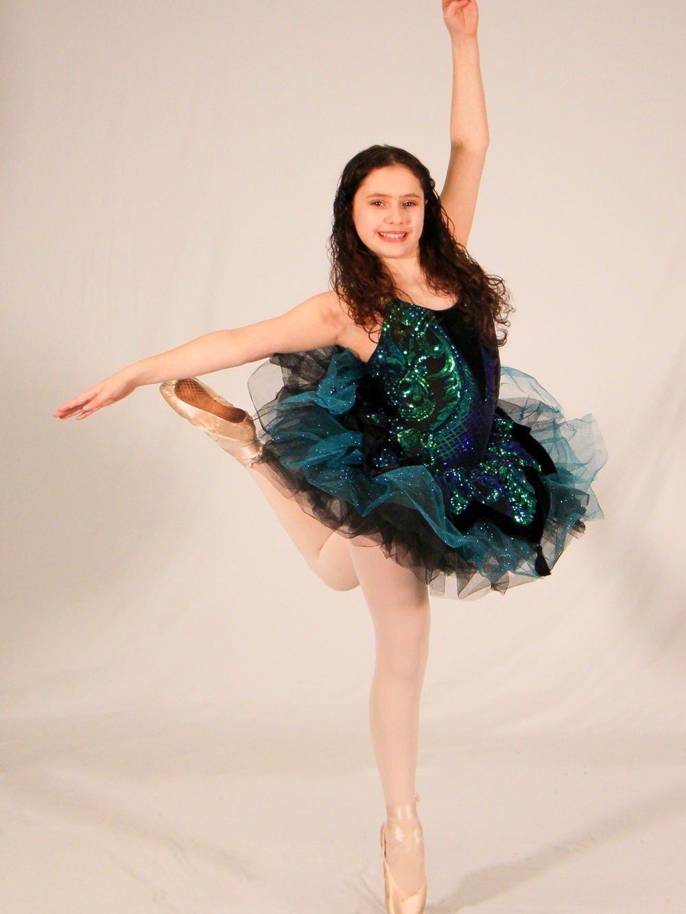 Revolution “Reverie” Teal and Black Sequin Tutu Costume- SA